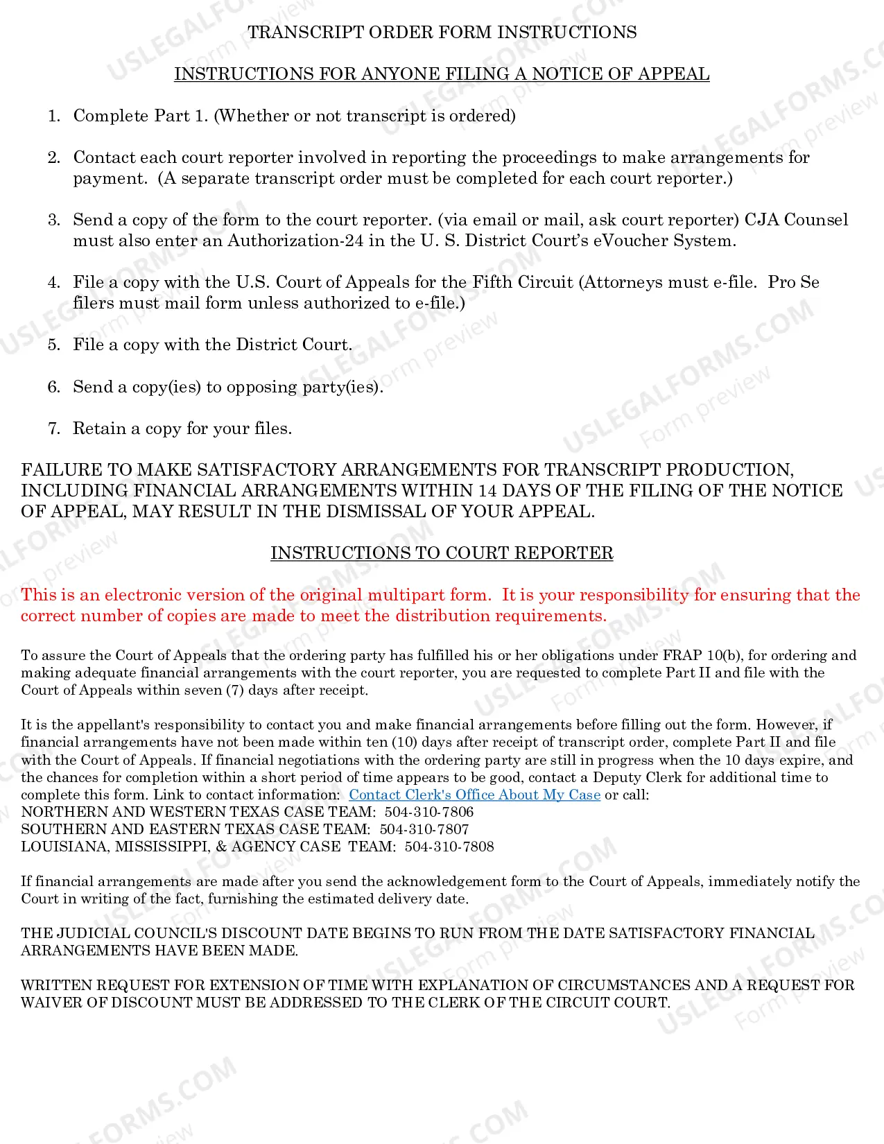 Preview Transcript Order Form