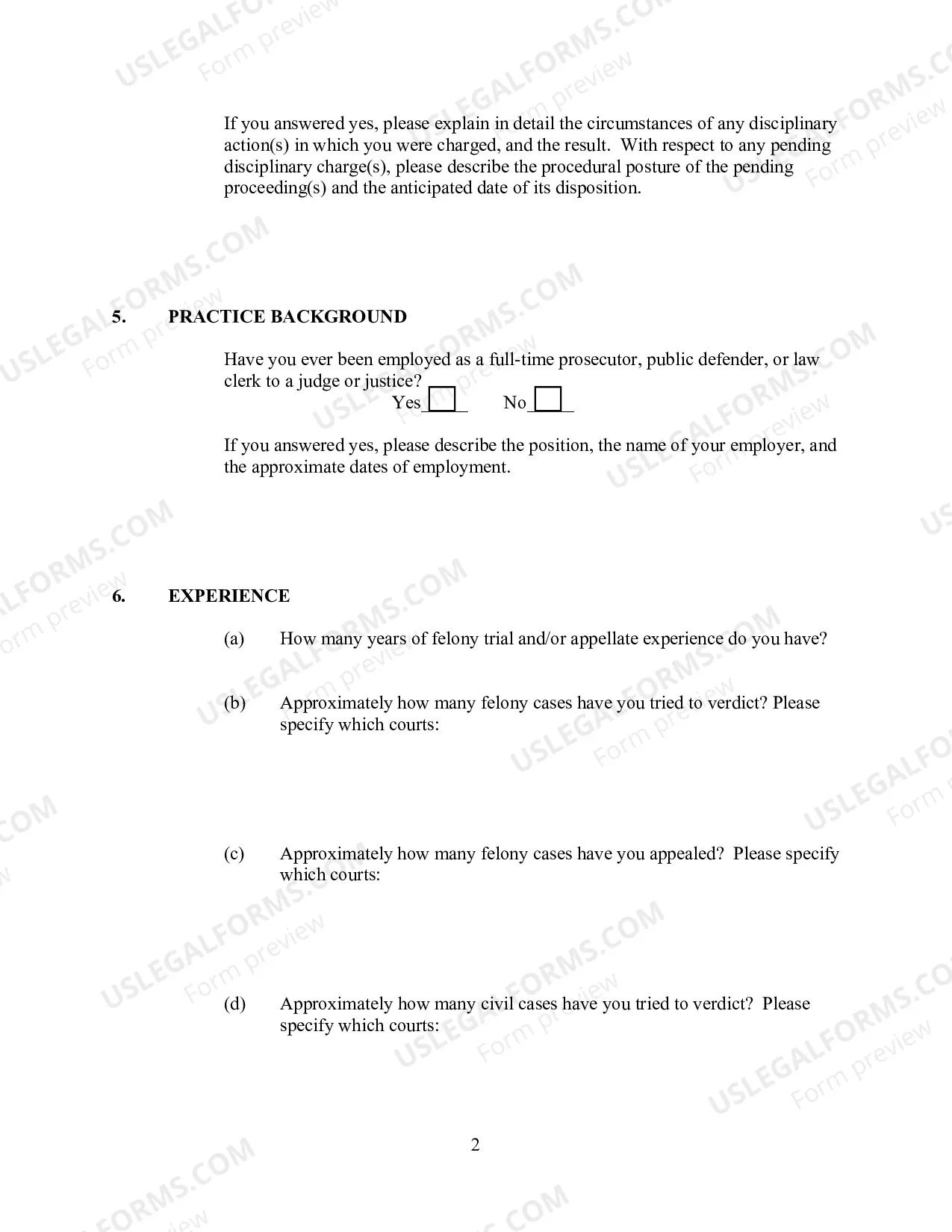 Preview Capital Habeas Panel Application