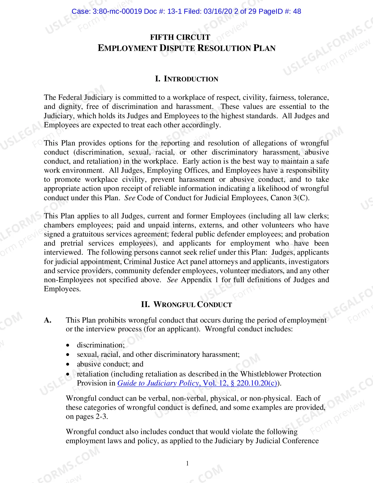 Preview Employment Dispute Resolution Plan (EDR)