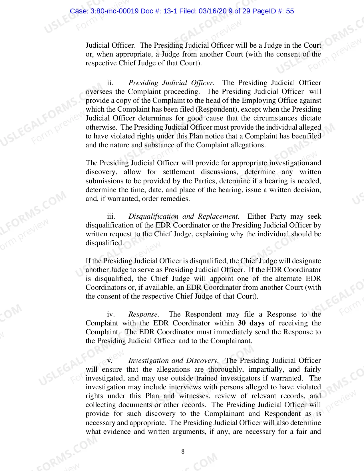 Preview Employment Dispute Resolution Plan (EDR)