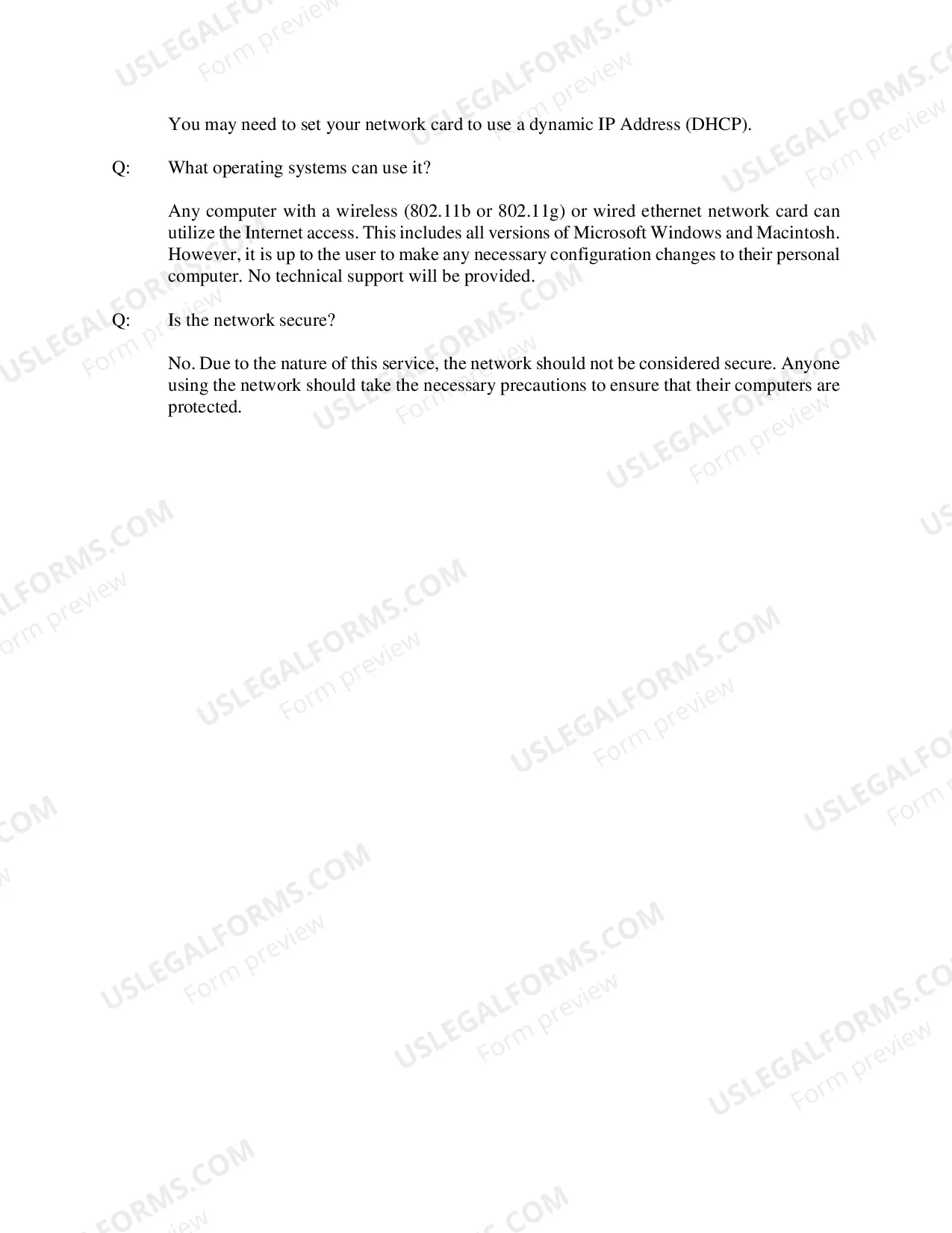 Preview Internet: FAQs