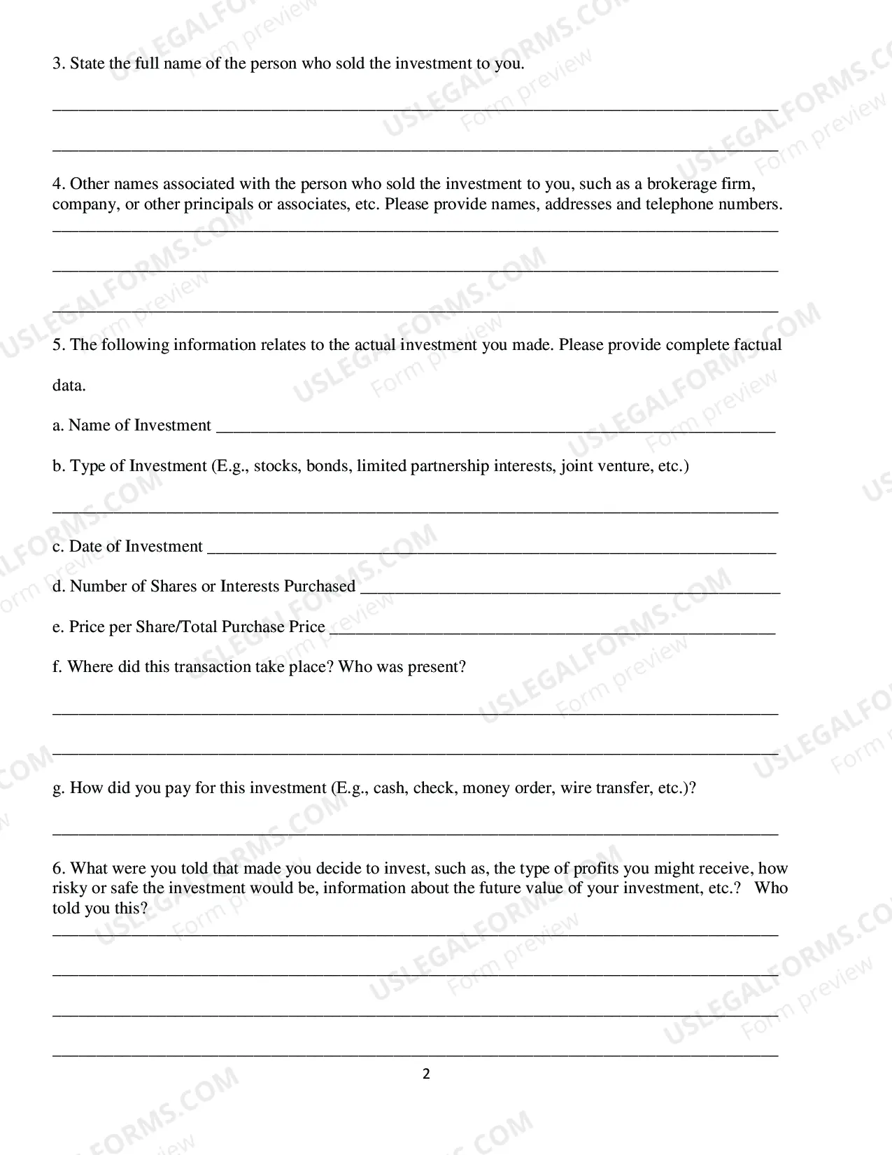 Preview File a Investor Complaint