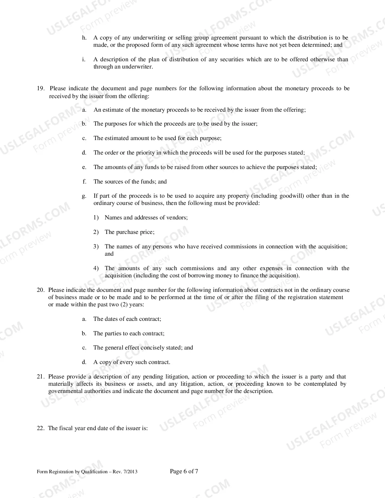 Preview Registration by Qualification Form - Registration of Securities Pursuant to Mississippi Securities Act Sec. 75-71-304