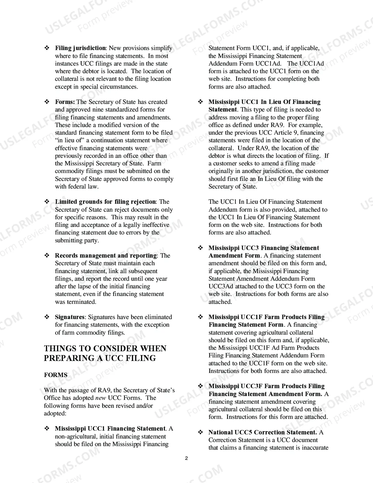 Preview Customer Filing Guide