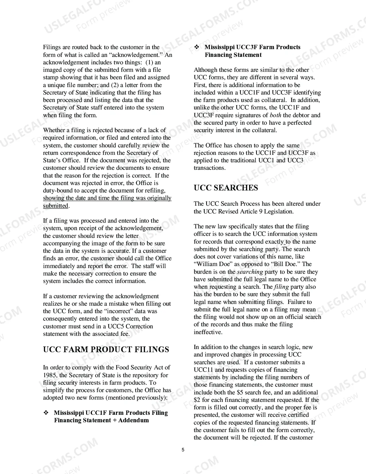 Preview Customer Filing Guide