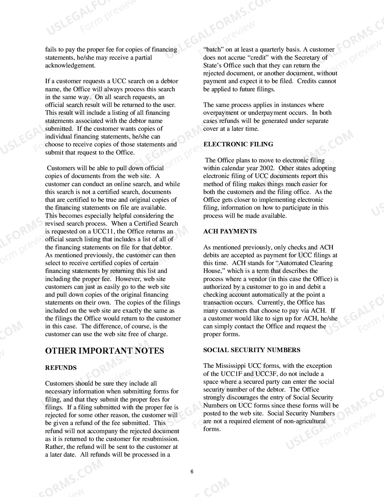 Preview Customer Filing Guide