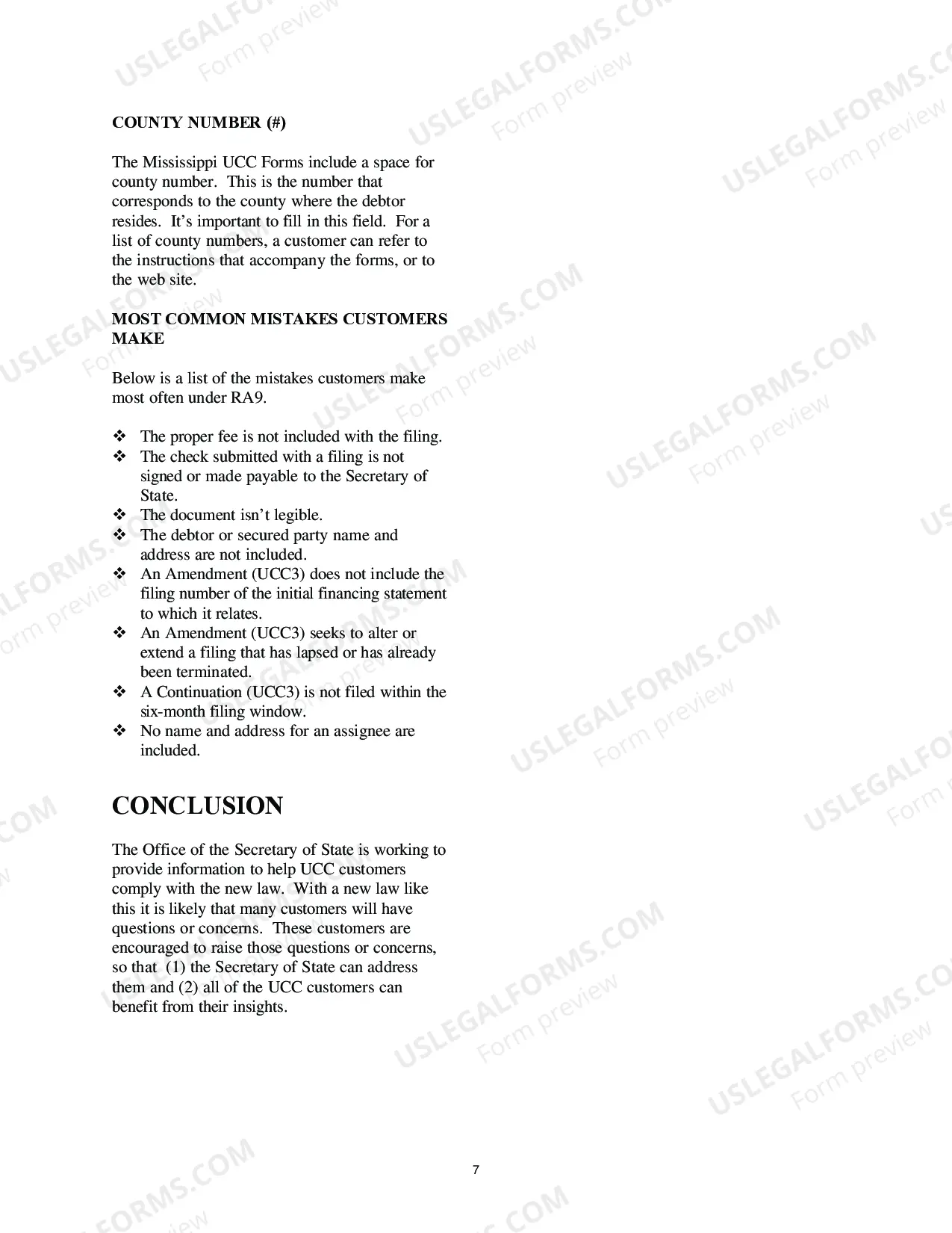 Preview Customer Filing Guide