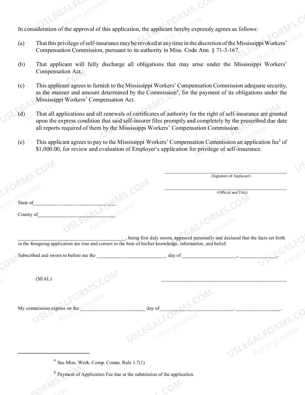 Preview Employers Application For Privilege of Paying Compensation As Self Insurer