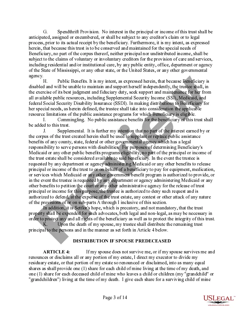 Preview Last Will and Testament for Married Person with Children