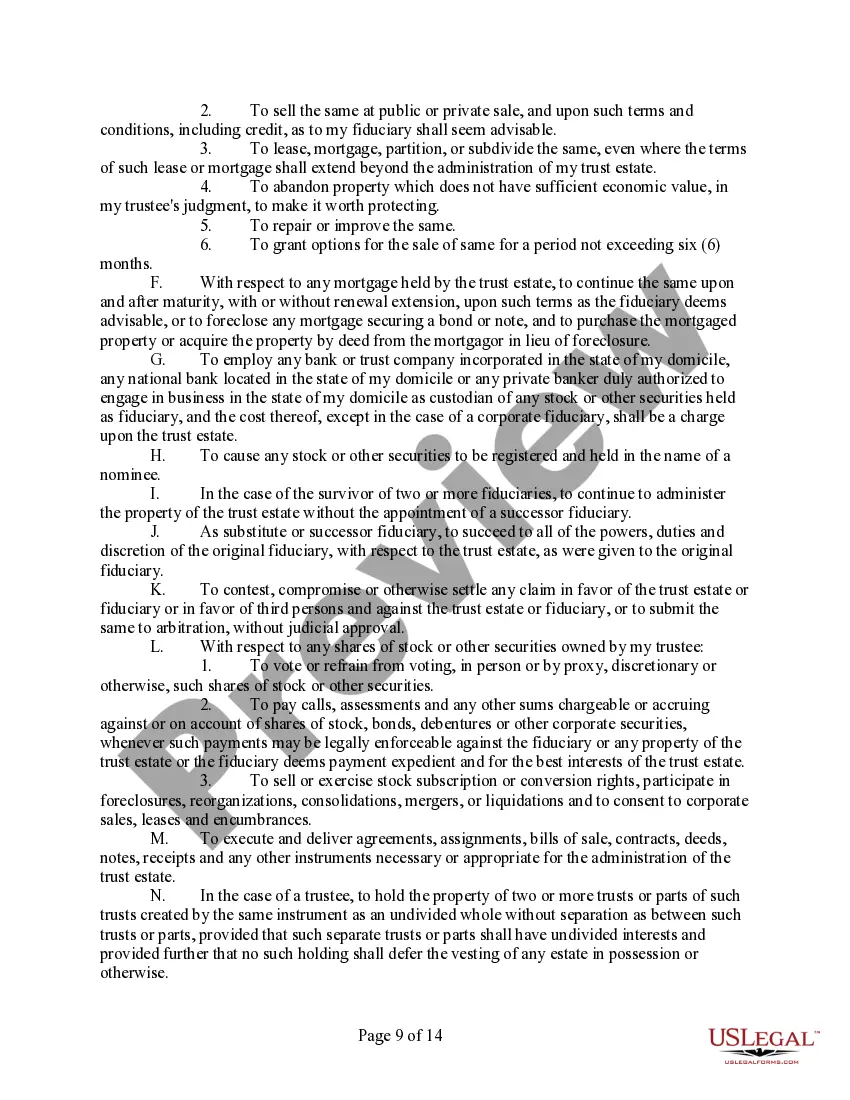 Preview Last Will and Testament for Married Person with Children