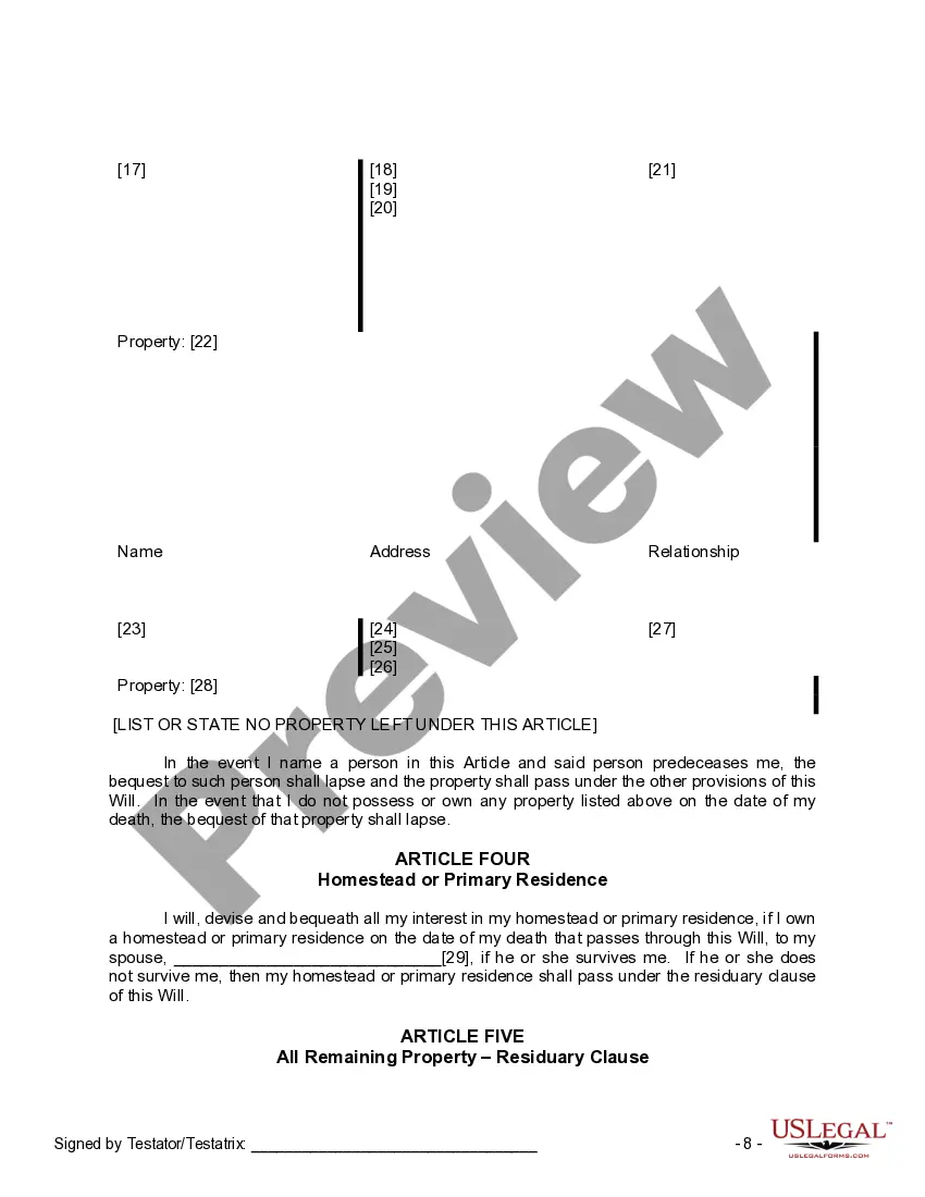 Preview Mutual Wills Package with Last Wills and Testaments for Married Couple with Adult Children