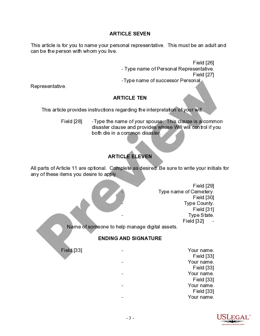 Get Last Will and Testament for a Married Person with No Children Preview Last Will and Testament for a Married Person with No Children