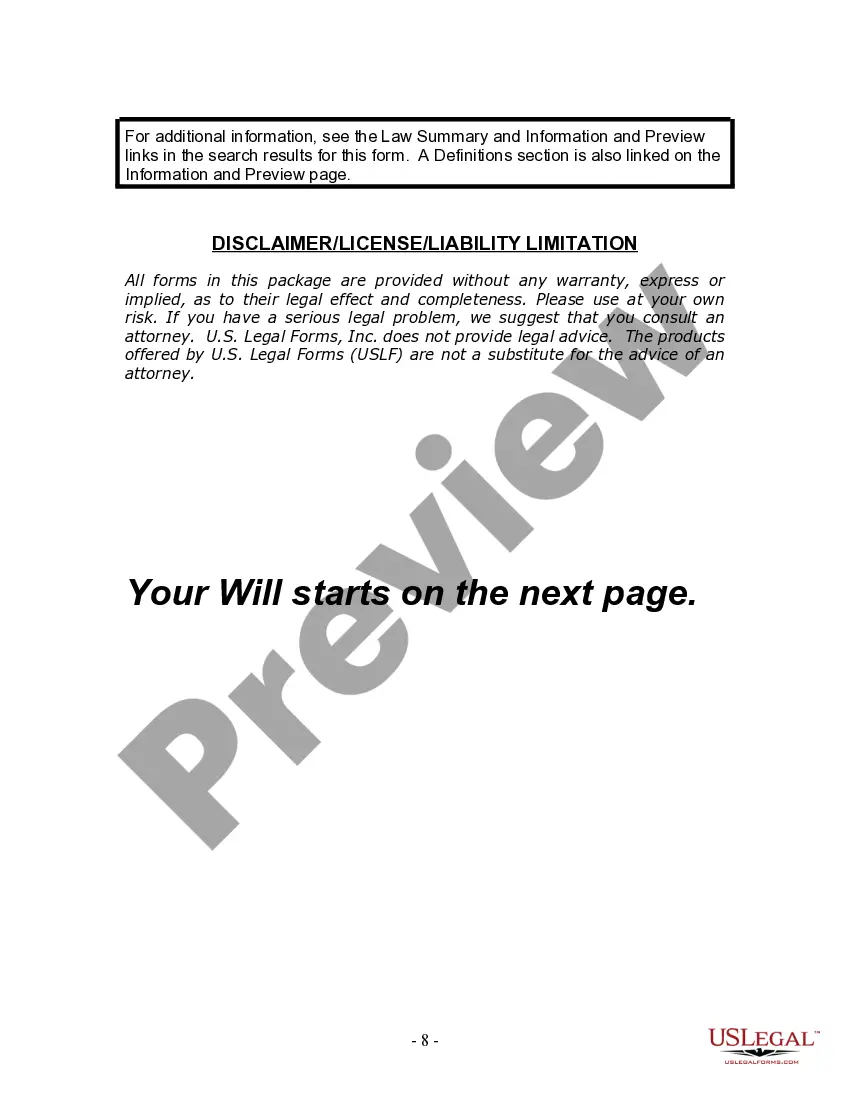 Preview Last Will and Testament for Divorced and Remarried Person with Mine, Yours and Ours Children