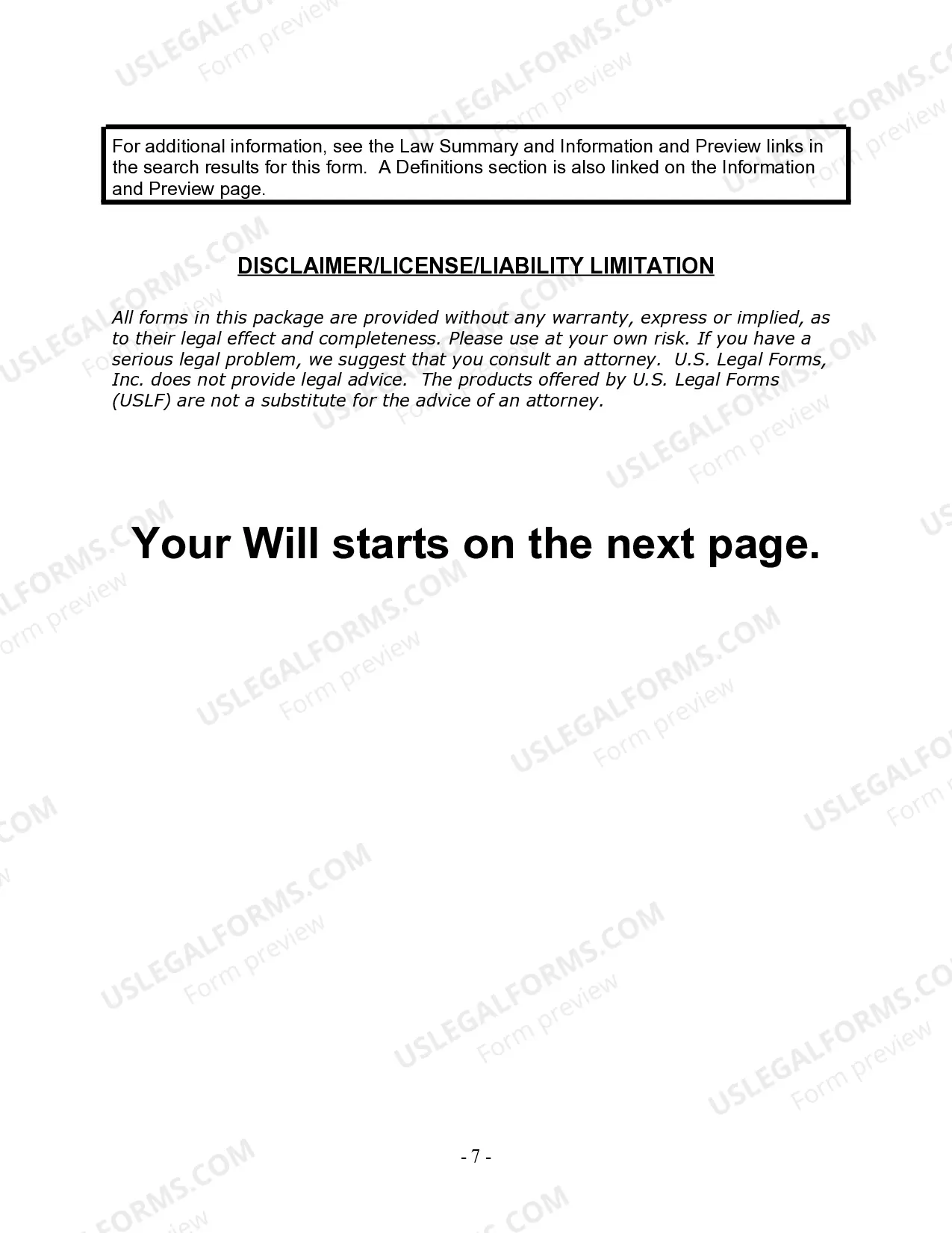 Preview Last Will and Testament for other Persons