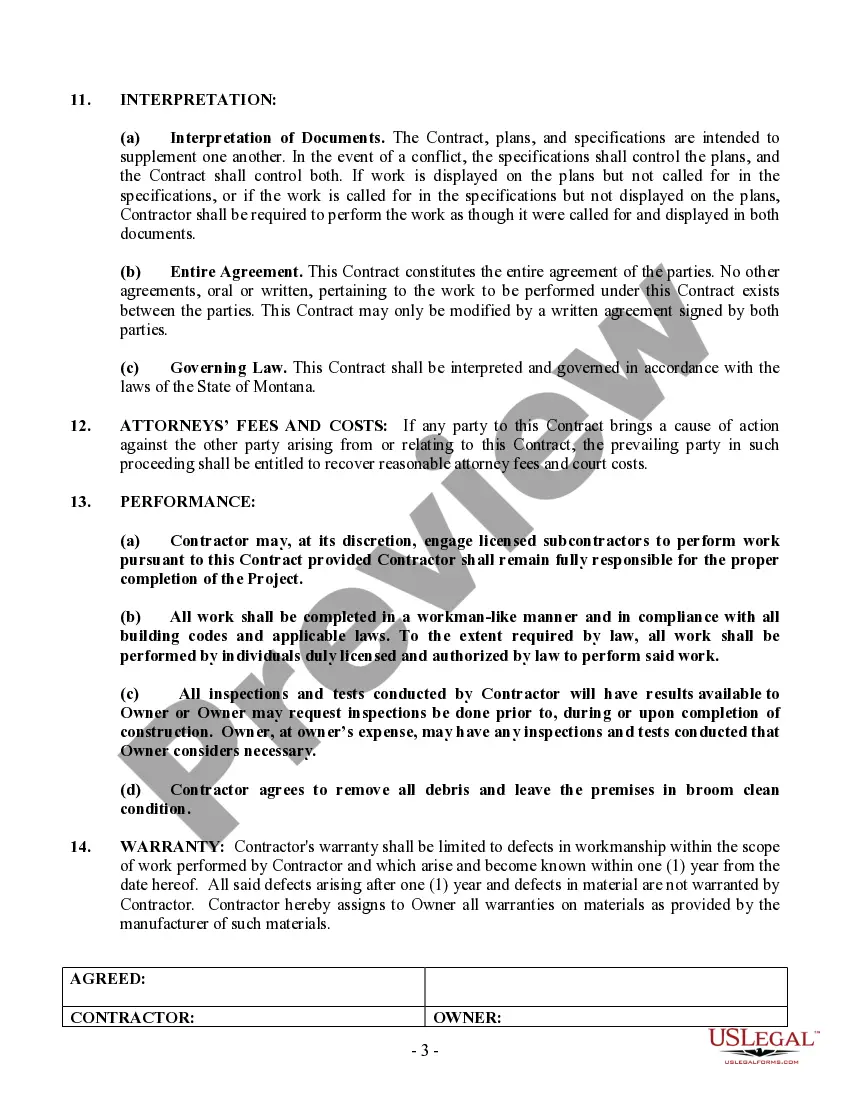 Preview Trim Carpenter Contract for Contractor