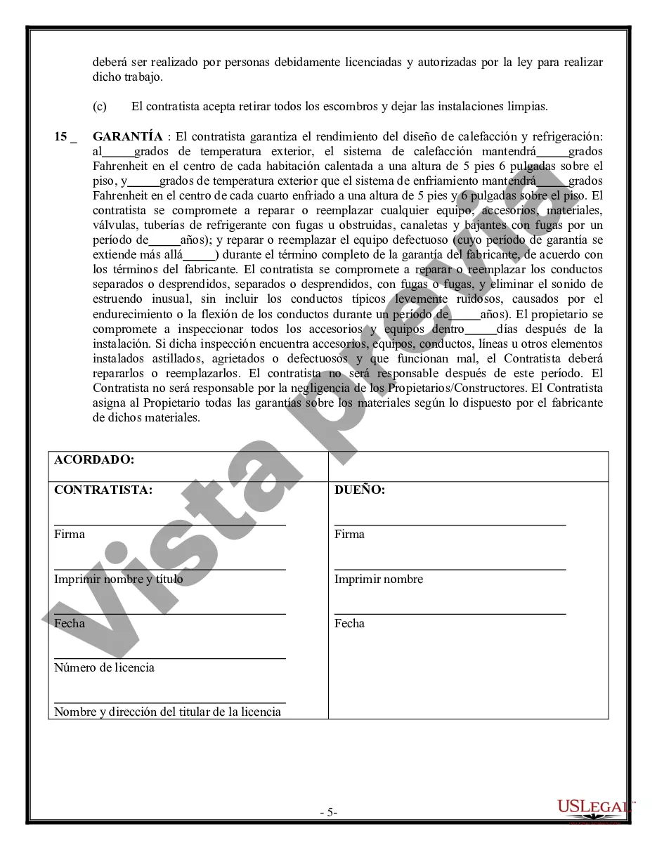 Preview Contrato HVAC para contratista