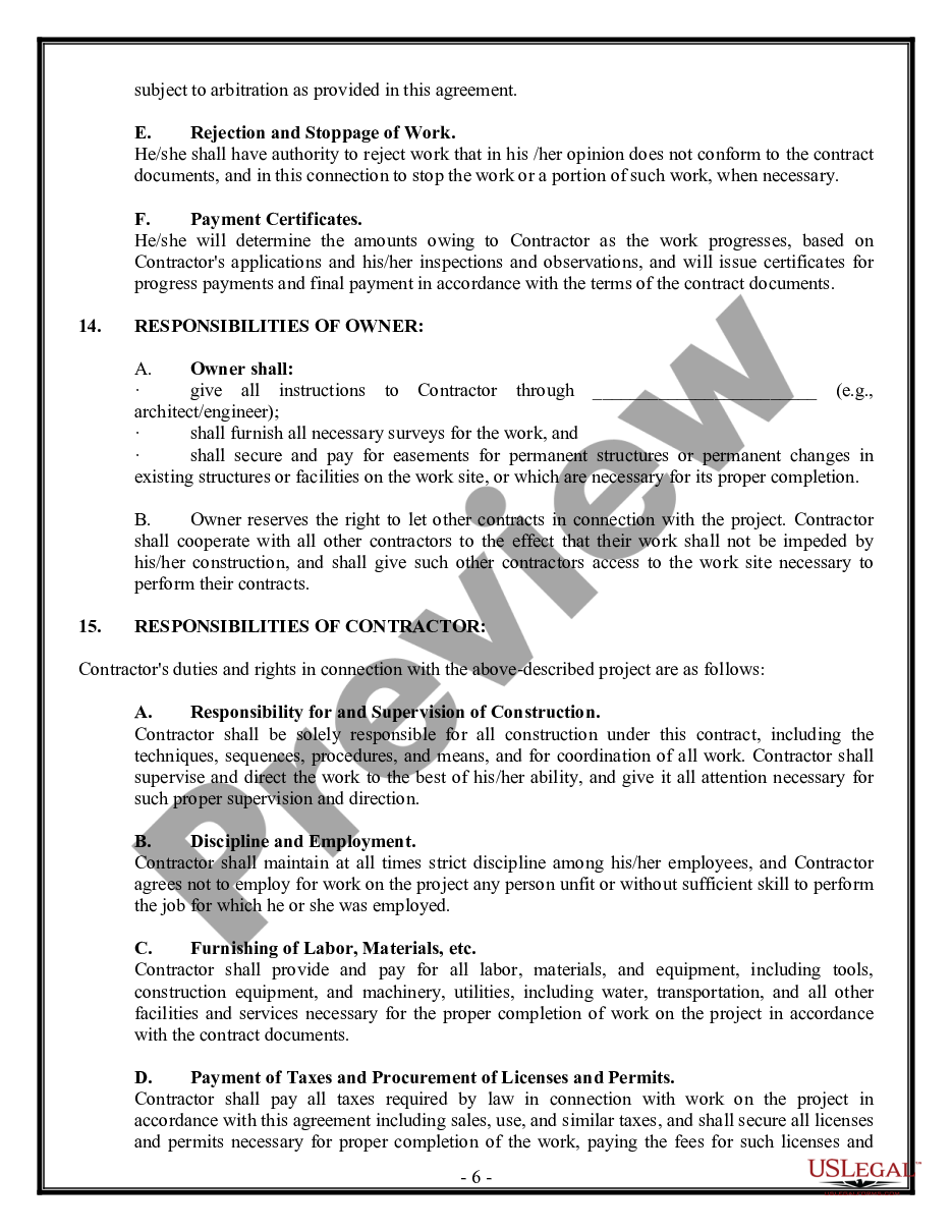 page 5 Commercial Contract for Contractor preview