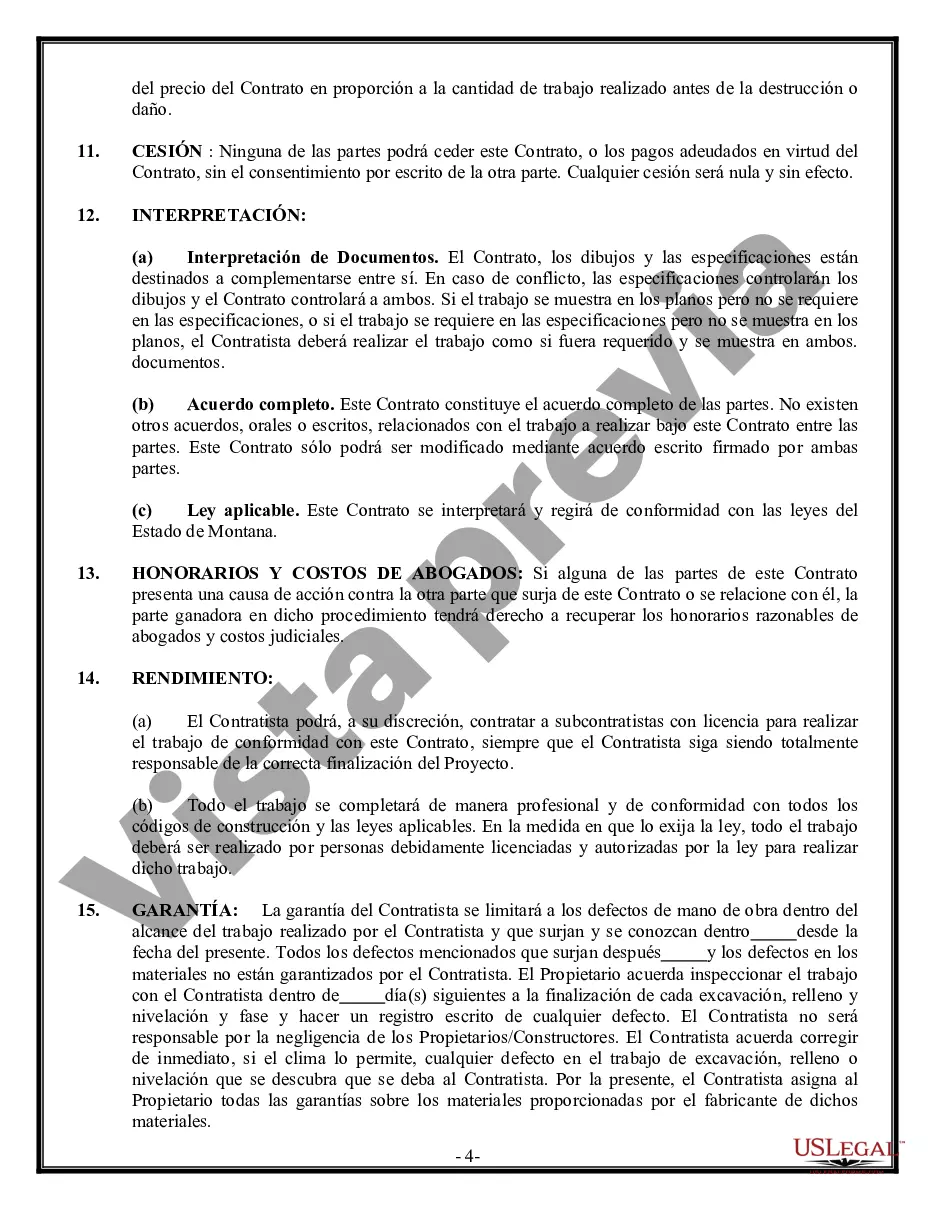 Preview Contrato de excavadora para contratista