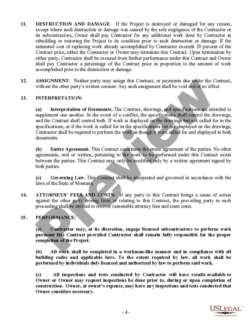 Preview Renovation Contract for Contractor