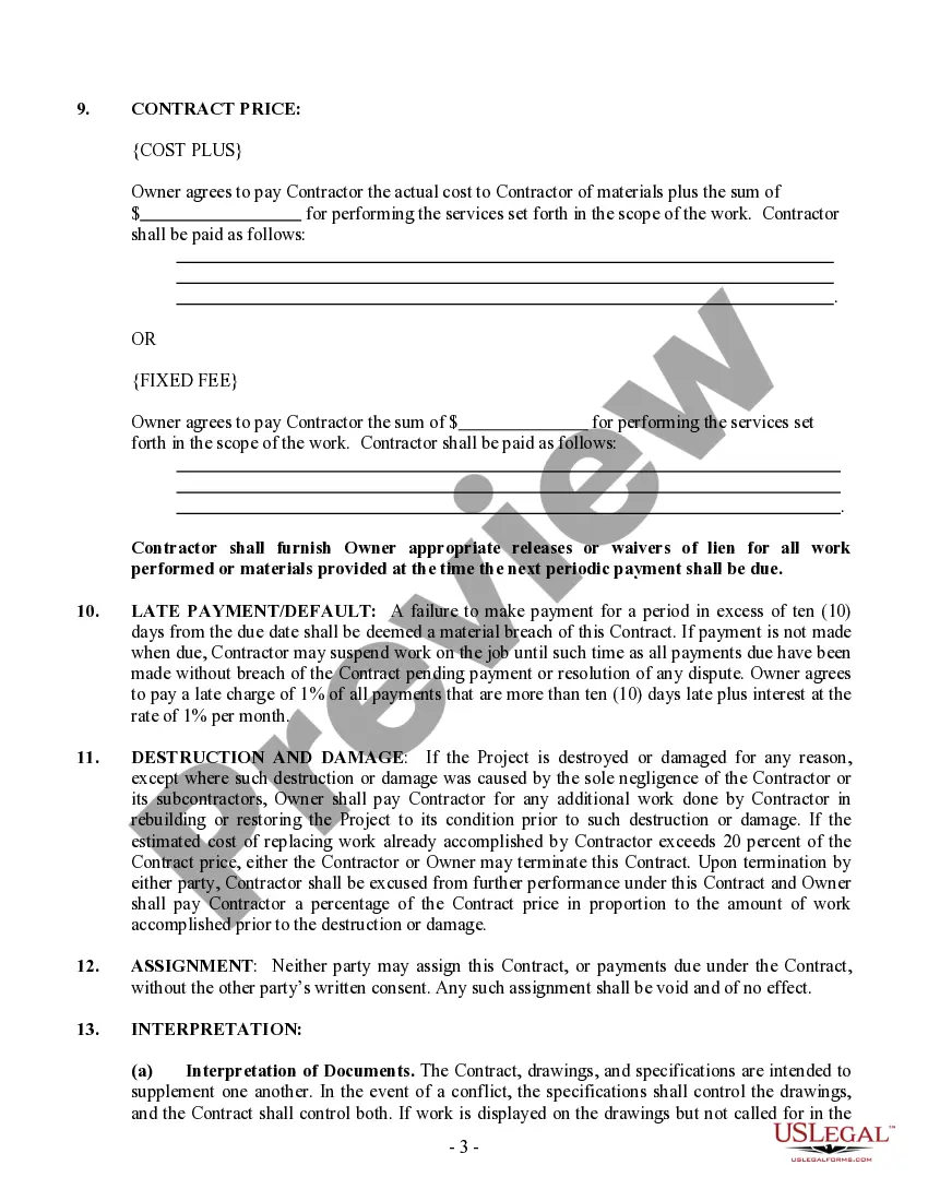 Preview Concrete Mason Contract for Contractor