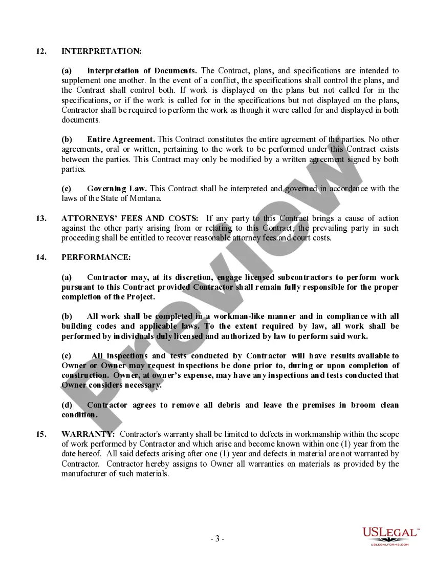 Preview Security Contract for Contractor