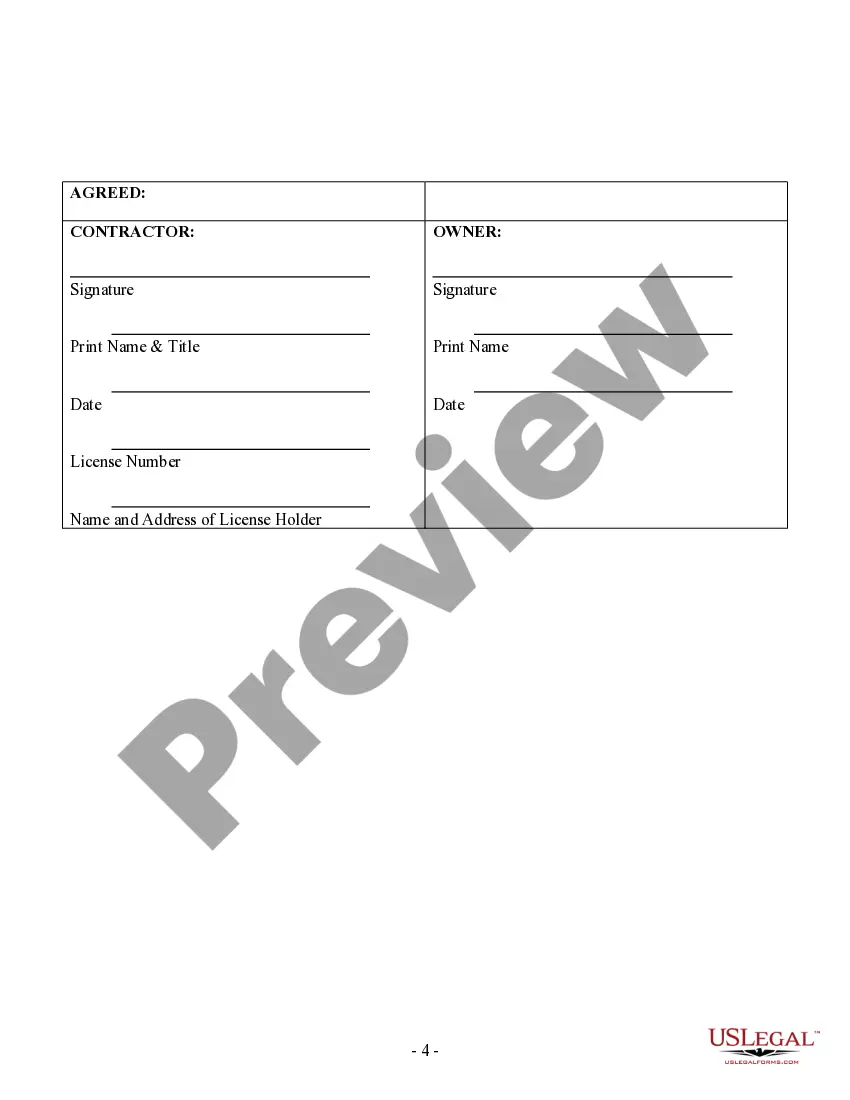 Preview Security Contract for Contractor