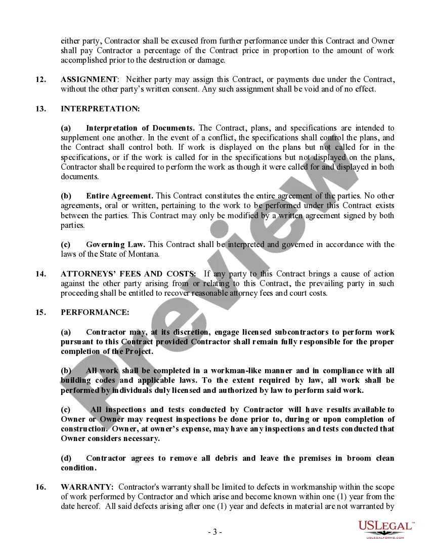 Preview Site Work Contract for Contractor