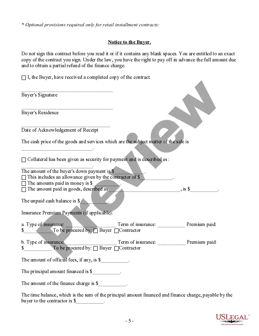 Preview Site Work Contract for Contractor