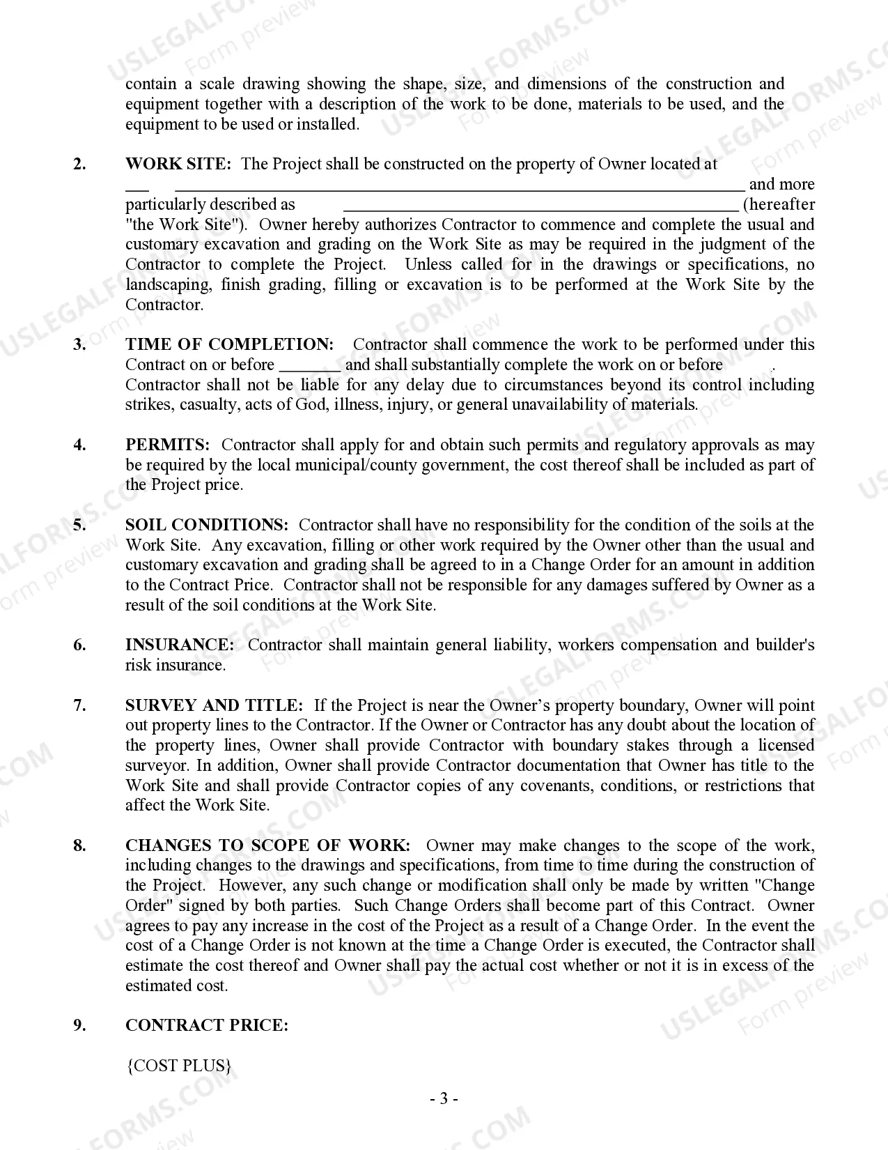 Preview Plumbing Contract for Contractor