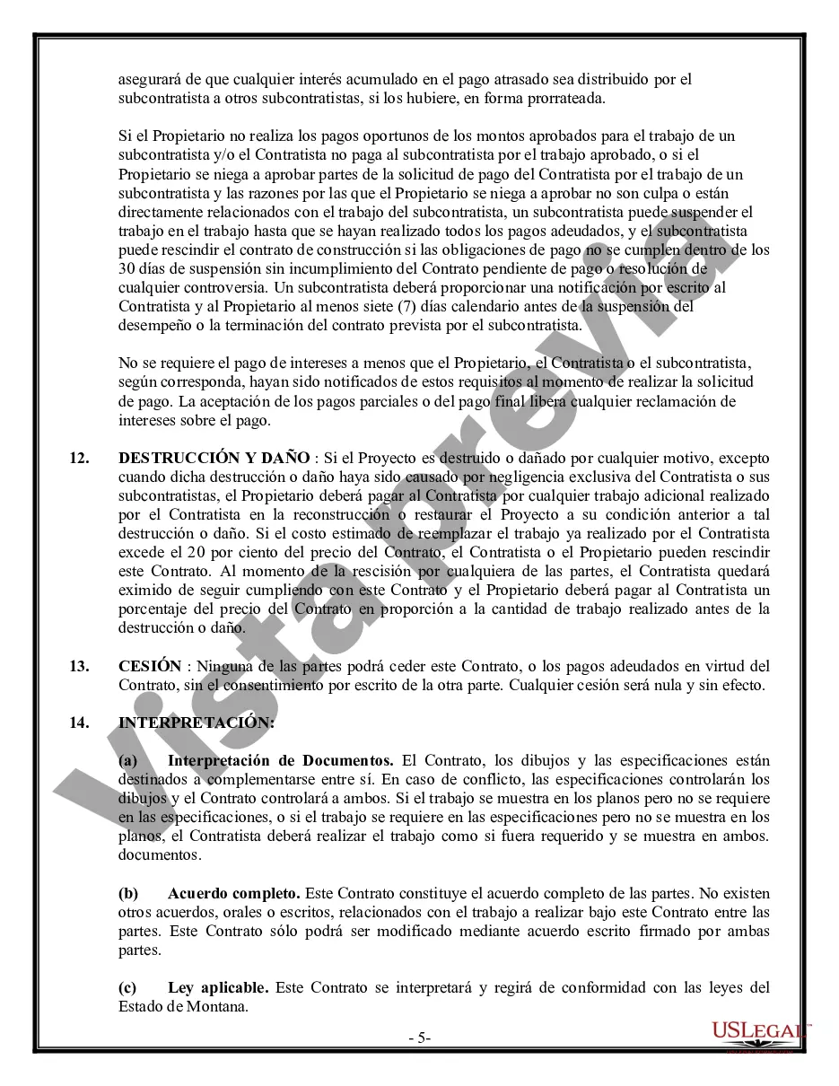 Preview Costo del contrato de construcción más o tarifa fija