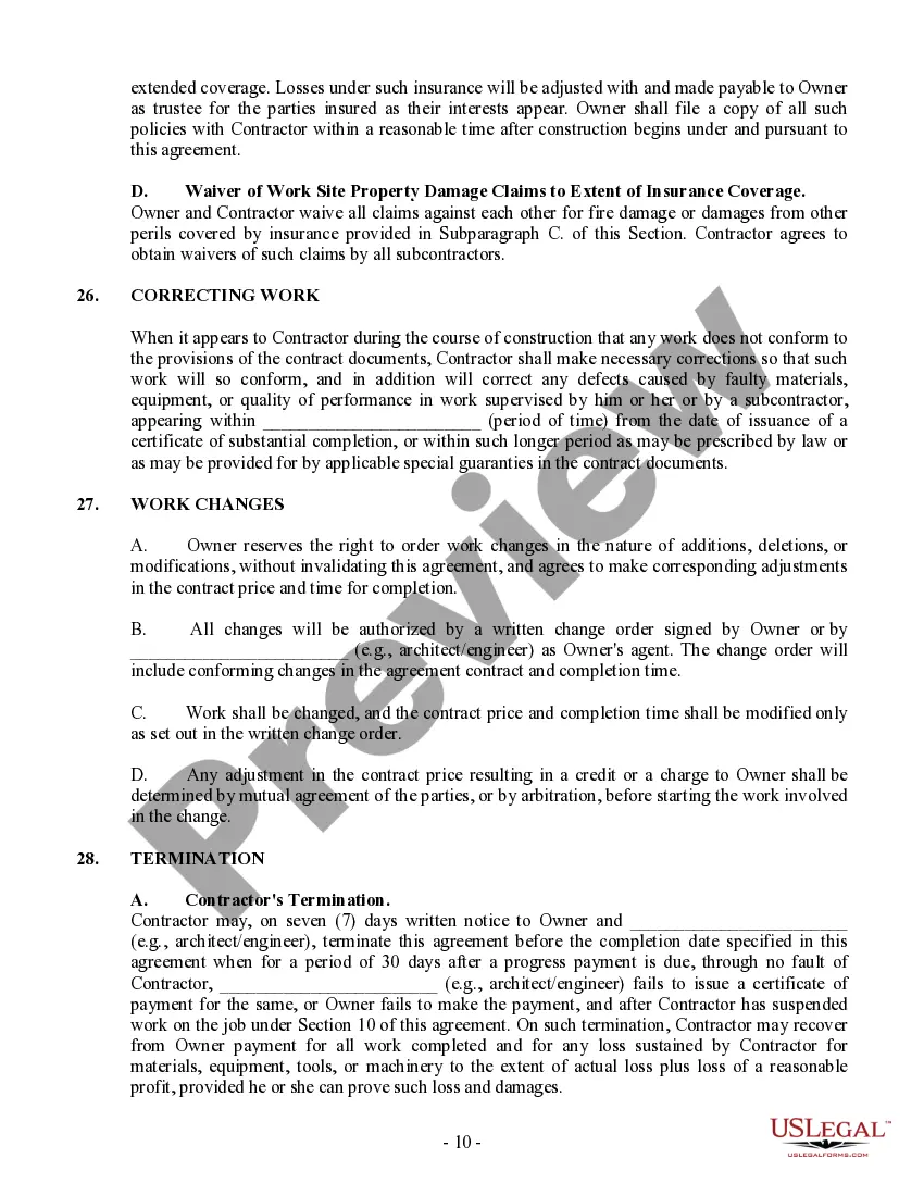 Preview Montana New Home Construction Contract