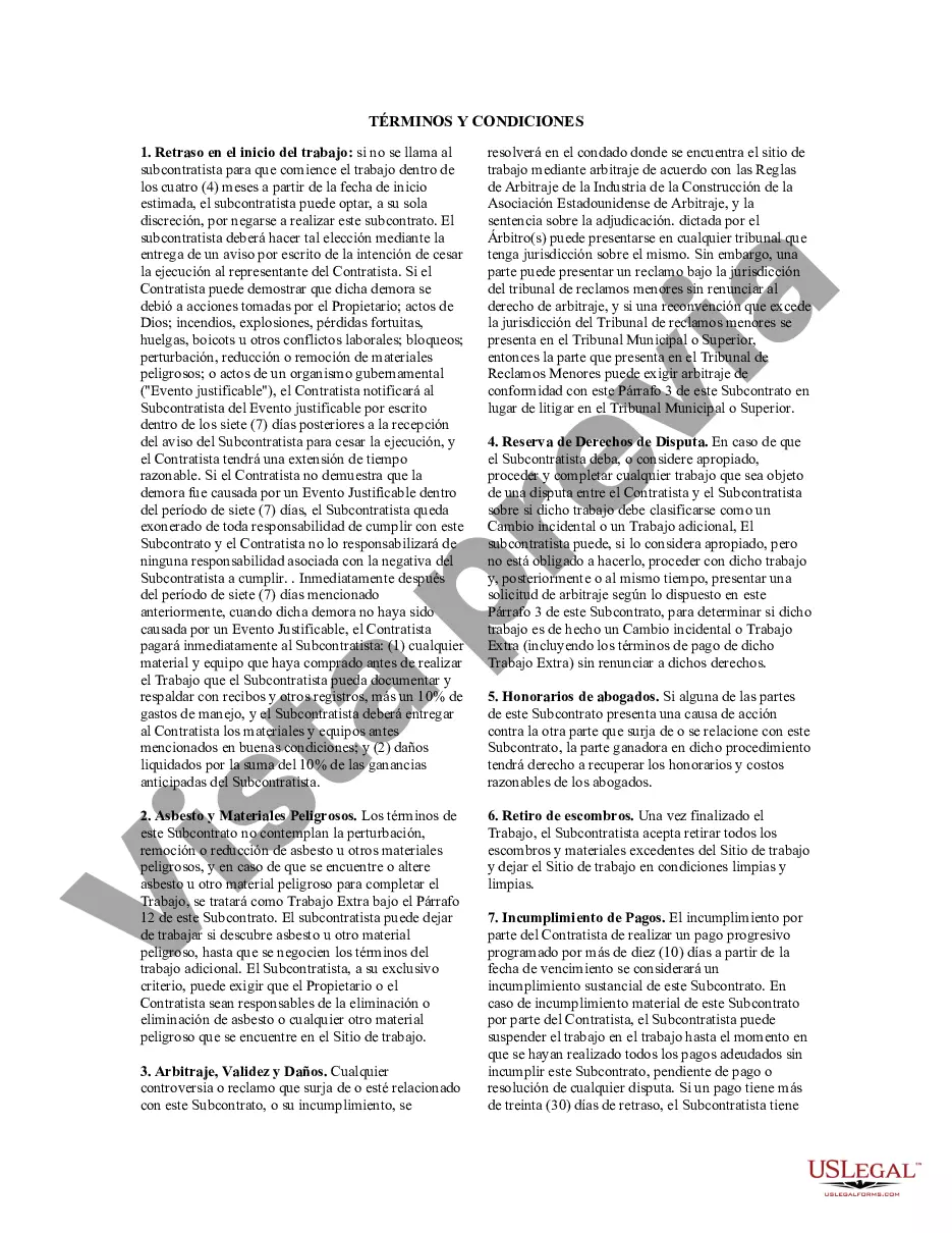 Preview Acuerdo de subcontratista