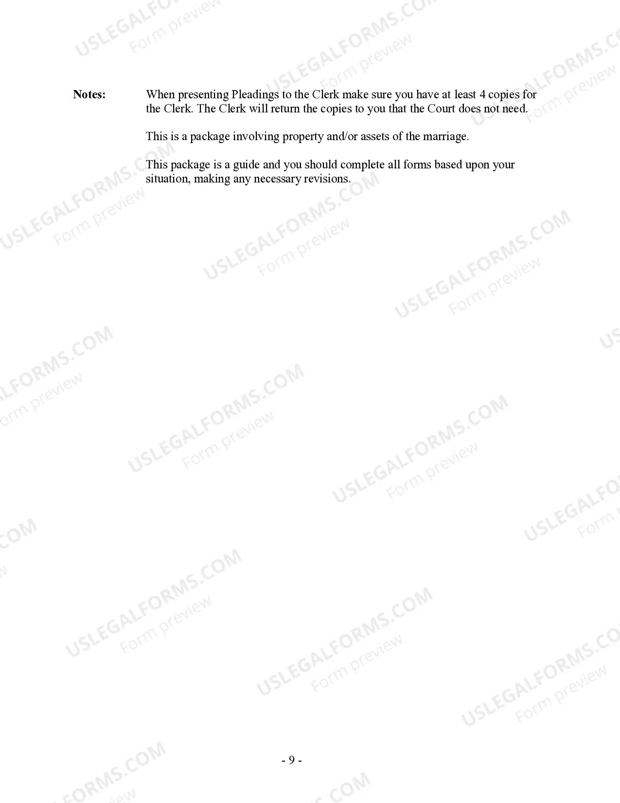 Preview Montana No-Fault Uncontested Agreed Divorce Package for Joint Dissolution of Marriage with Adult Children and with or without Property and Debts