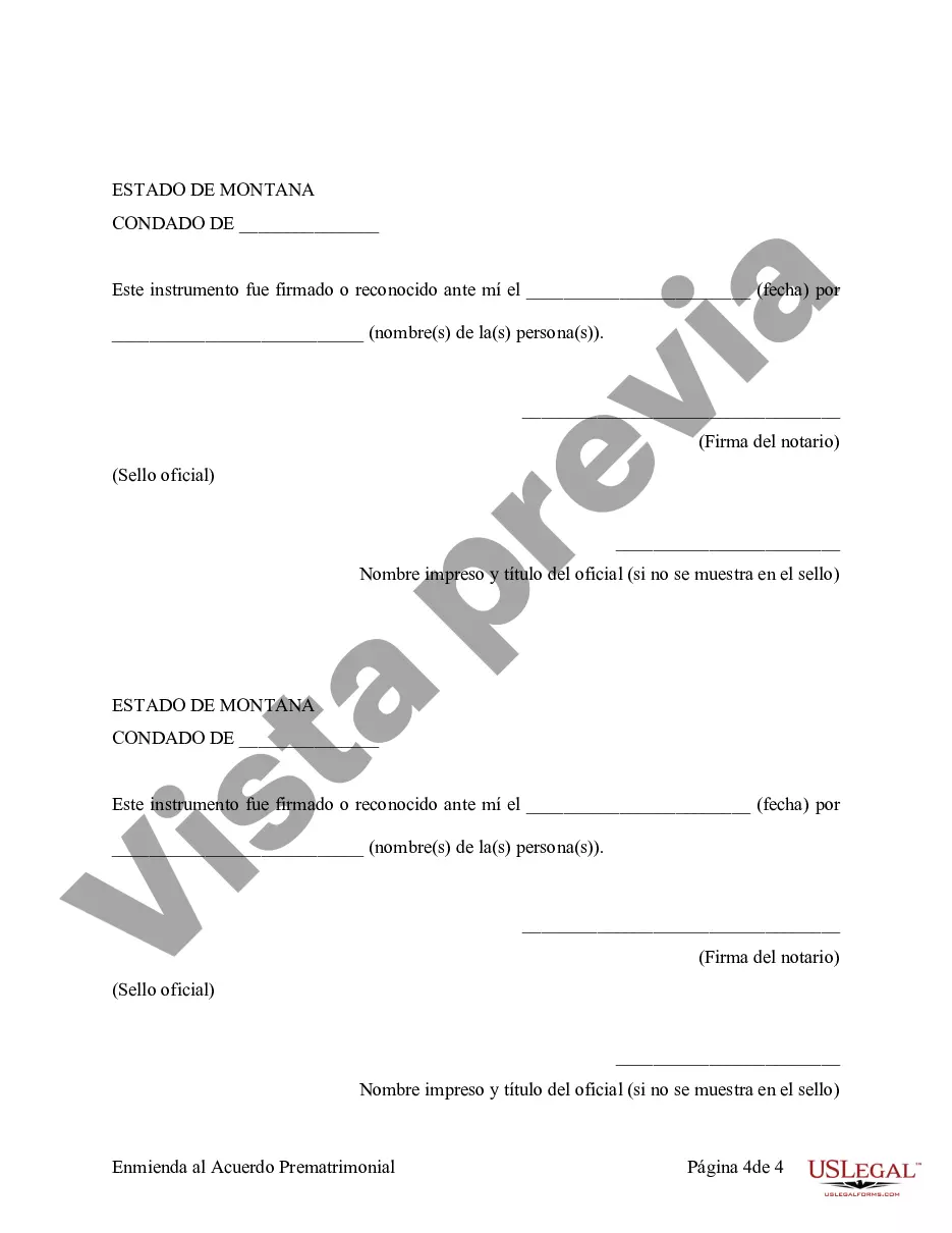 Preview Enmienda al Acuerdo Prenupcial o Prematrimonial