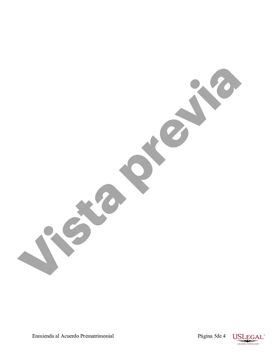 Preview Enmienda al Acuerdo Prenupcial o Prematrimonial