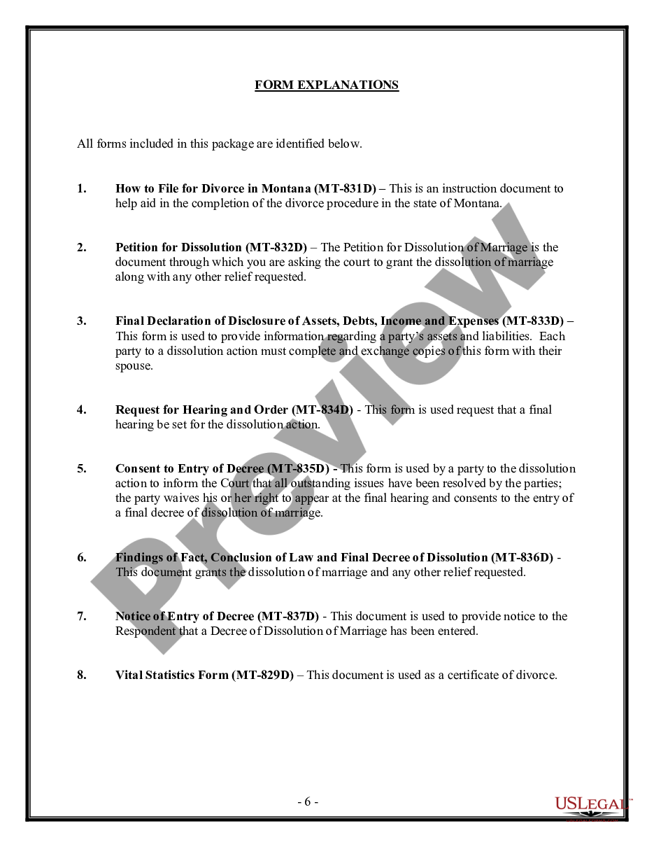 page 5 No-Fault Agreed Uncontested Divorce Package for Joint Dissolution of Marriage with No Children with or without Property and Debts preview