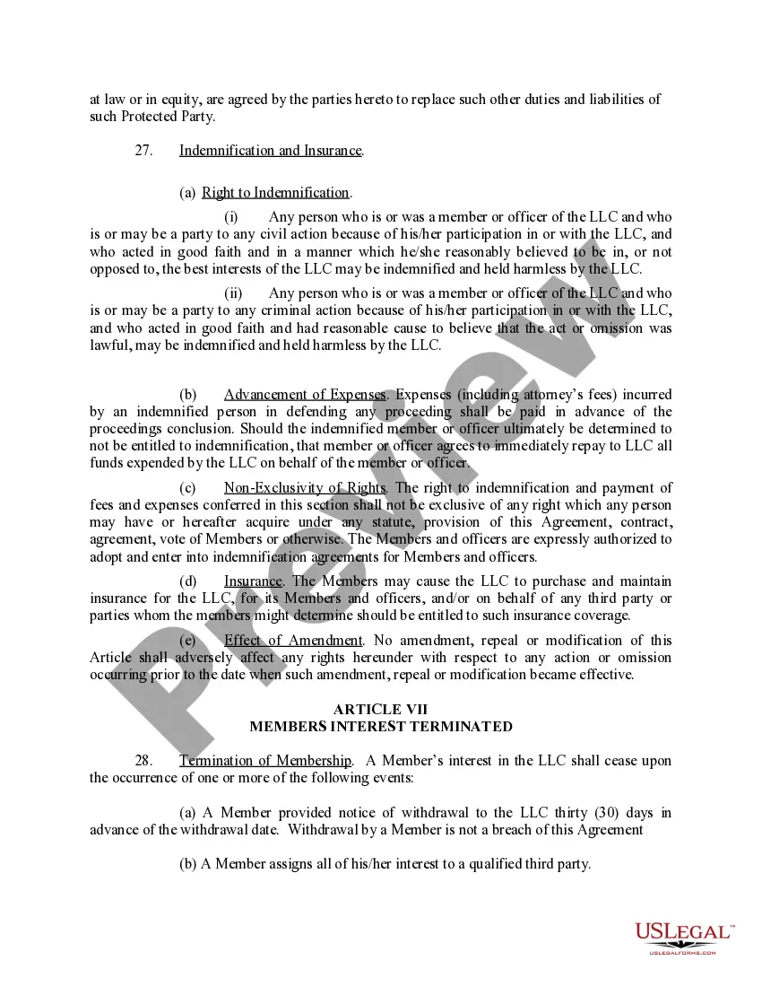 Get Limited Liability Company LLC Operating Agreement Preview Limited Liability Company LLC Operating Agreement