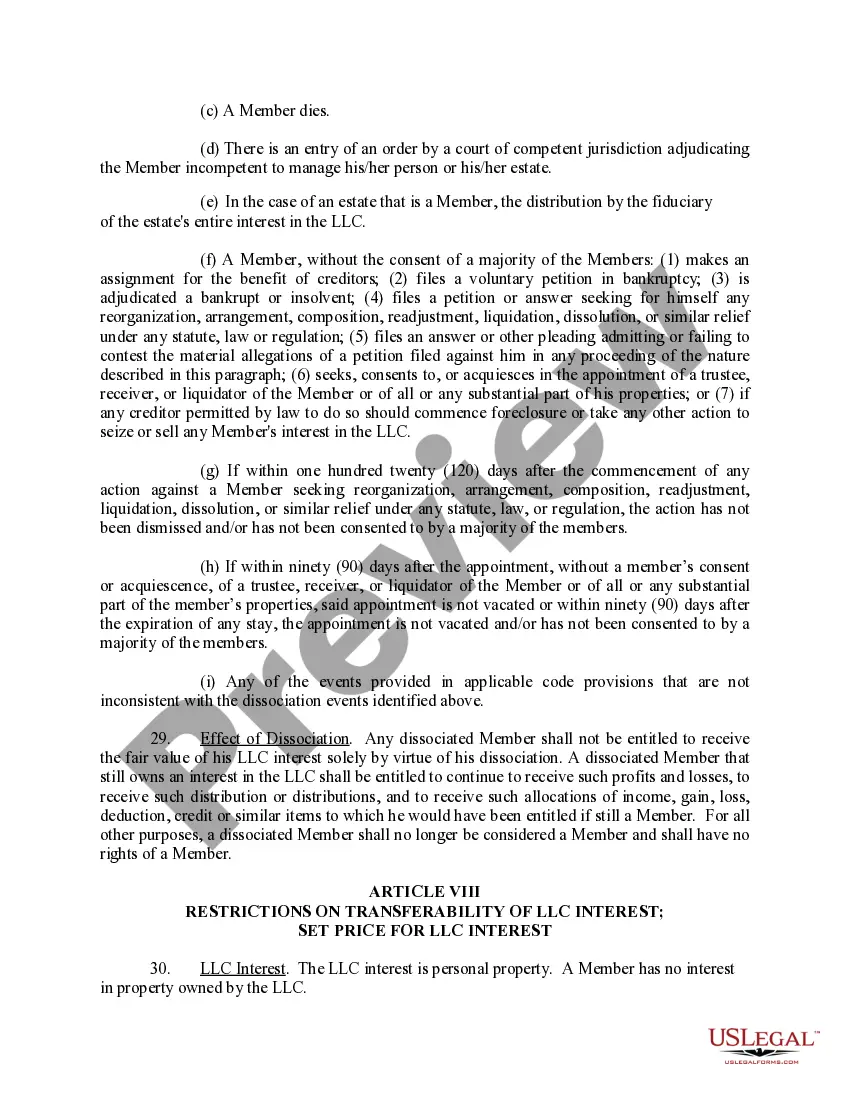 Get Limited Liability Company LLC Operating Agreement Preview Limited Liability Company LLC Operating Agreement