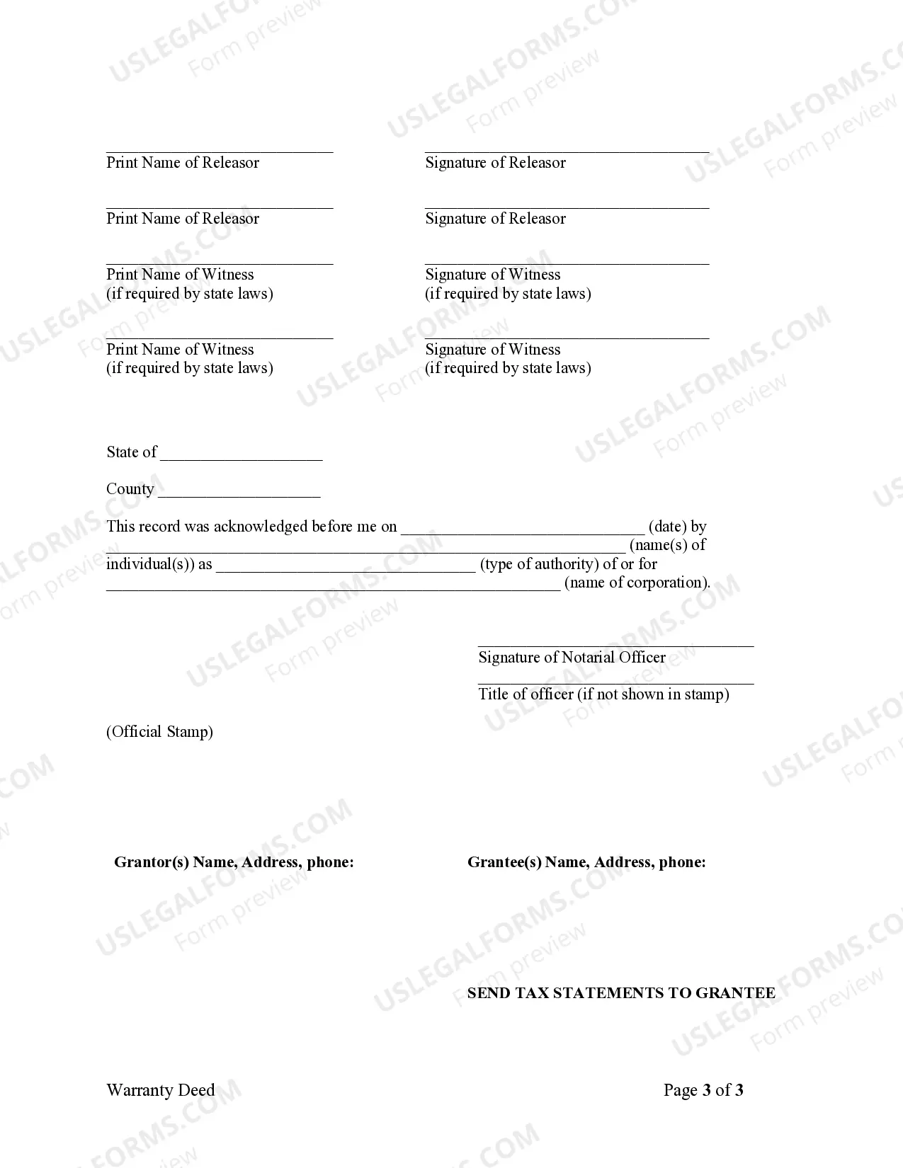 Preview Warranty Deed from Corporation to Two Individuals