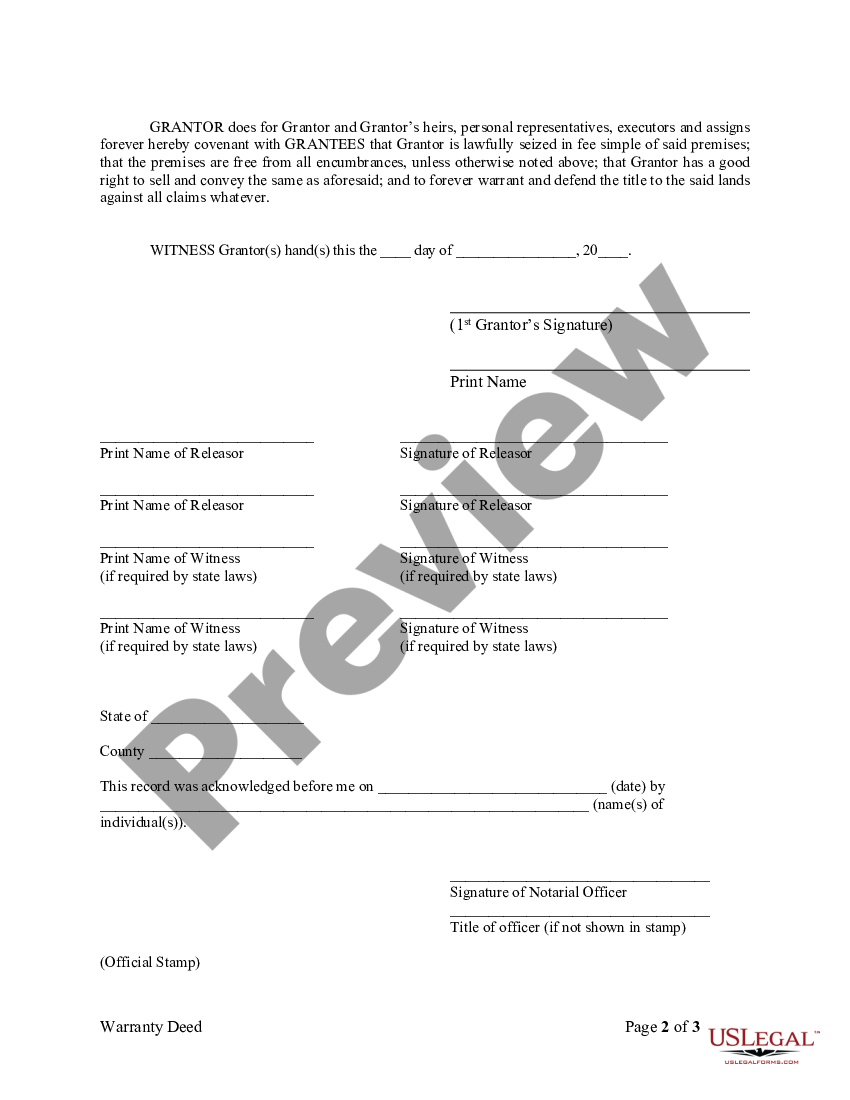 Montana Warranty Deed From Husband To Himself And Wife Us Legal Forms 5273