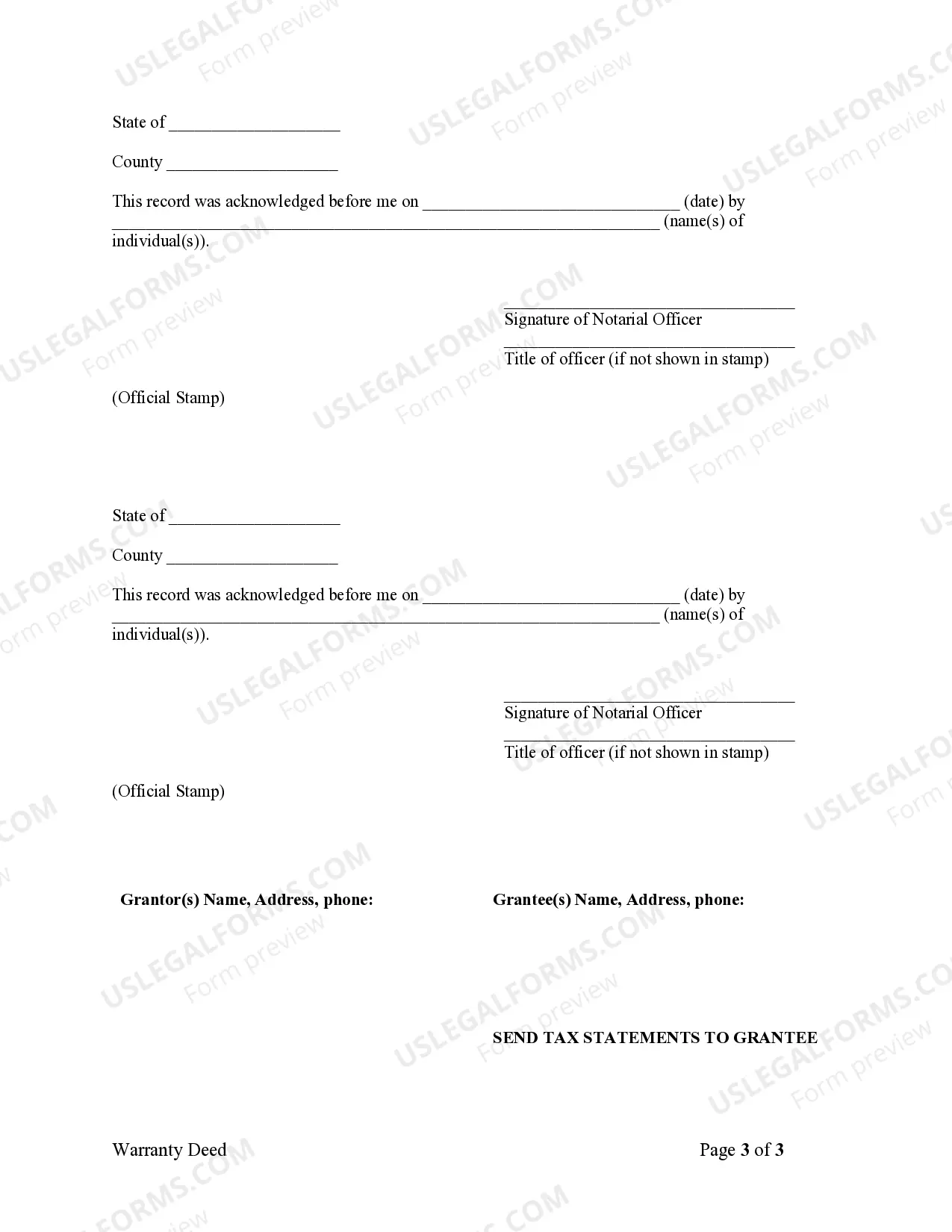 Preview Warranty Deed from Husband and Wife to Husband and Wife