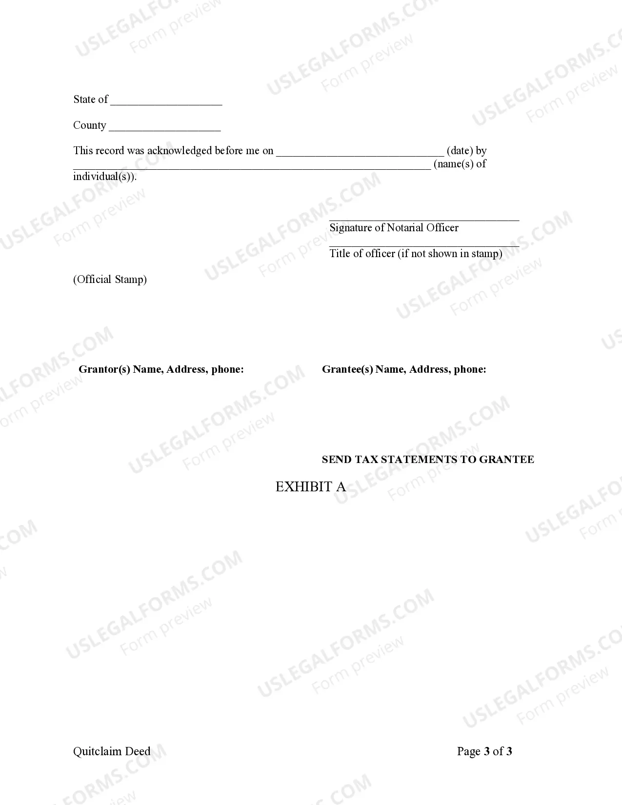 Preview Quitclaim Deed from Husband and Wife to an Individual