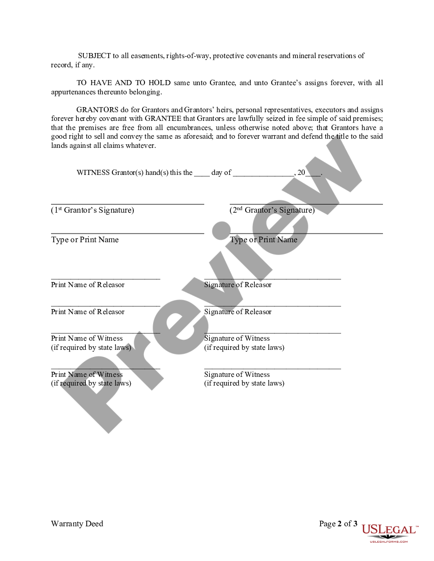 Montana Warranty Deed From Husband And Wife To An Individual Us Legal Forms 4175