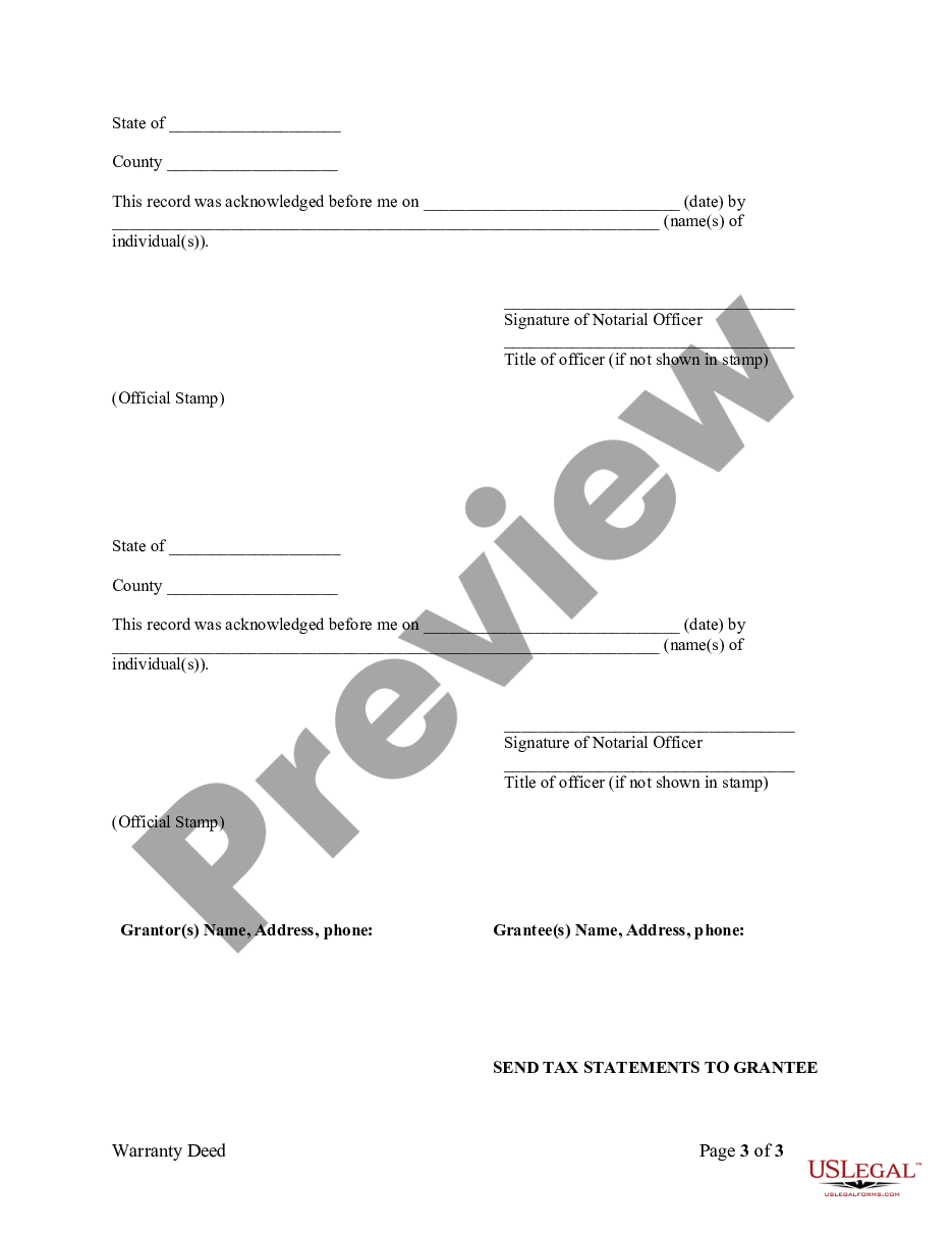 page 5 Warranty Deed from Husband and Wife to an Individual preview