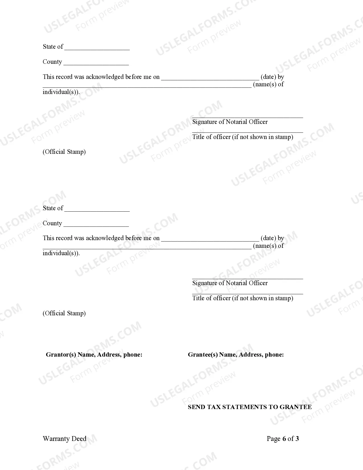 Preview Warranty Deed from Husband and Wife to an Individual
