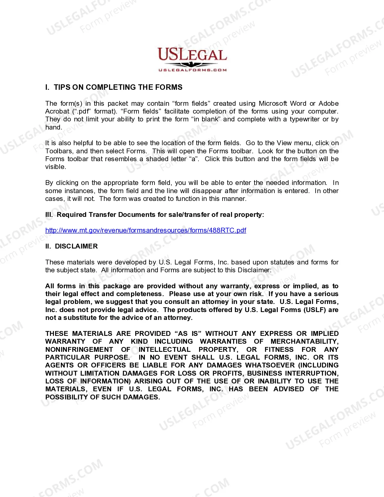 Preview Quitclaim Deed - Husband and Wife to a Trust