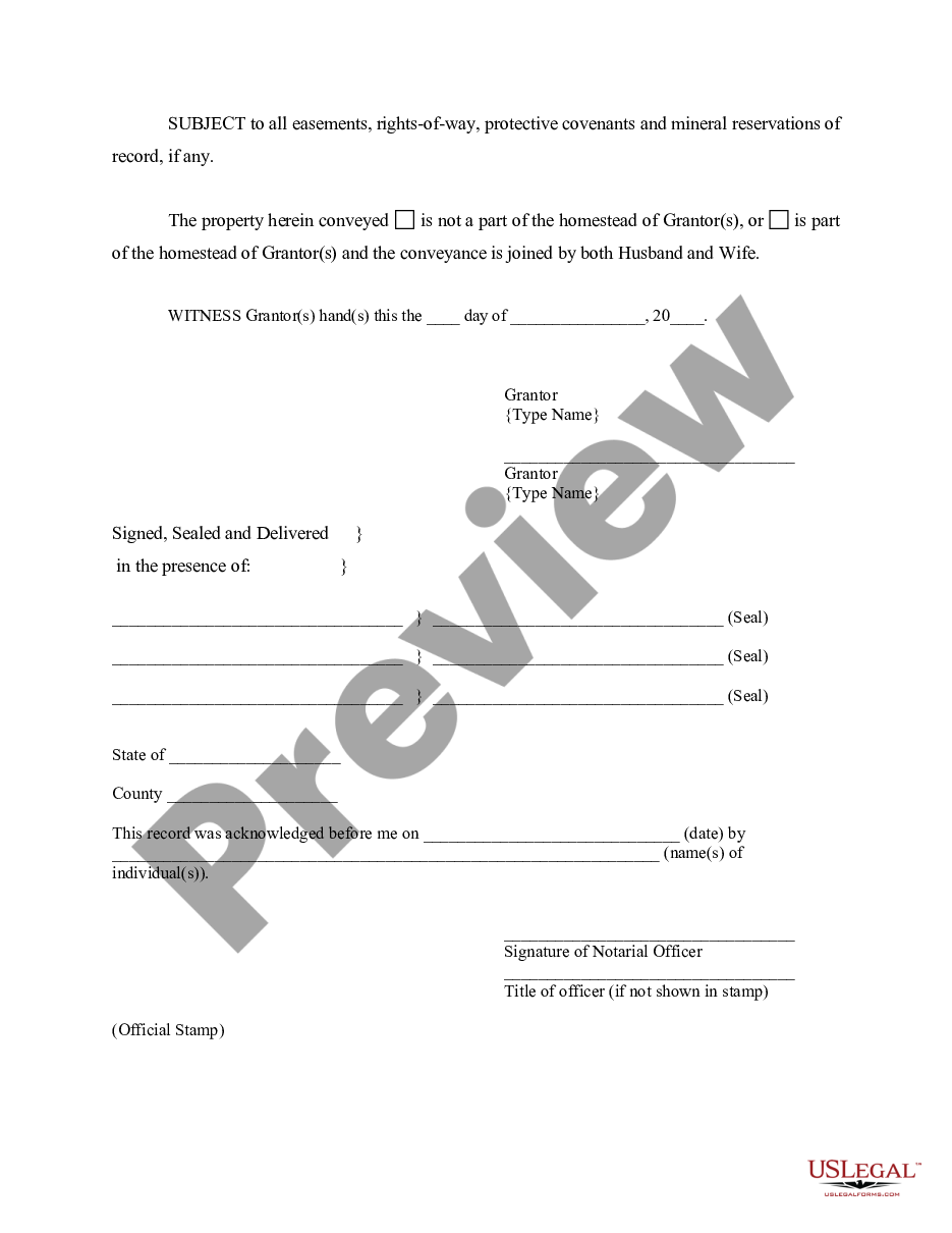 page 4 Warranty Deed to Child Reserving a Life Estate in the Parents preview