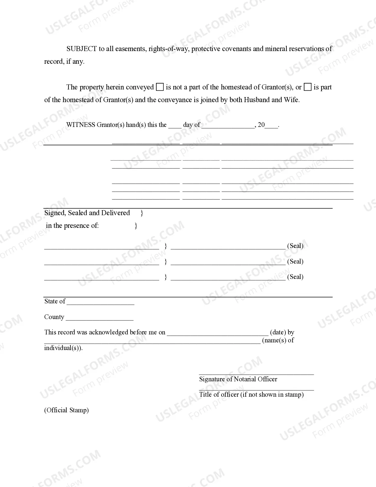 Preview Warranty Deed to Child Reserving a Life Estate in the Parents