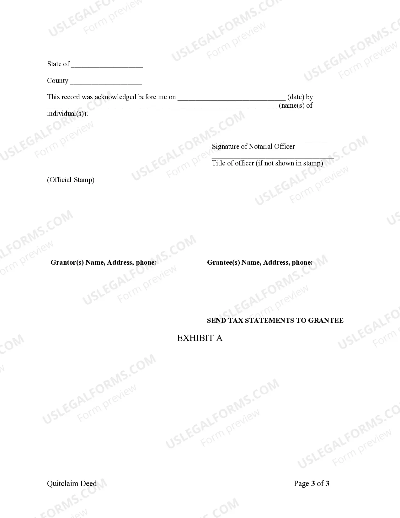 Preview Quitclaim Deed by Two Individuals to Husband and Wife