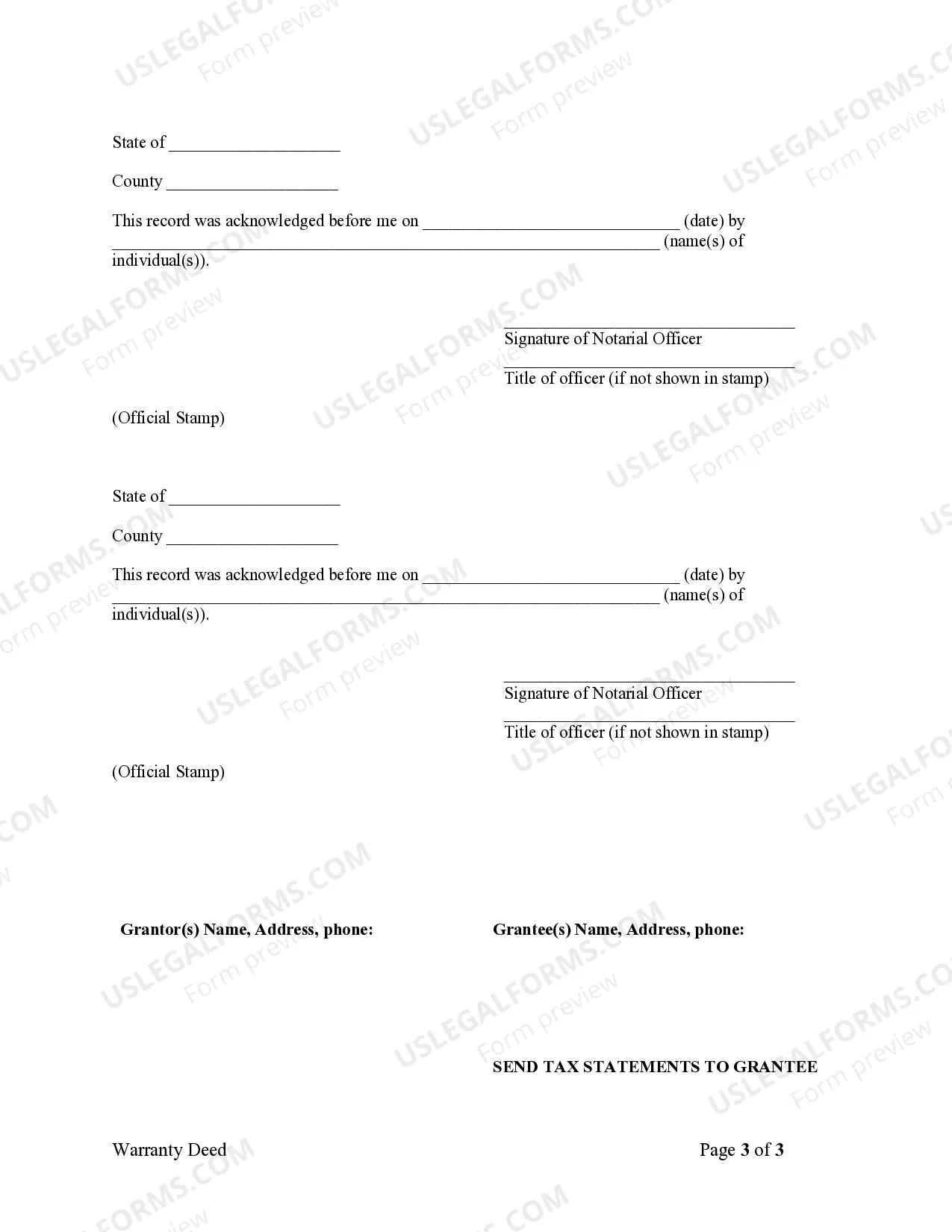 Preview Warranty Deed from two Individuals to Corporation